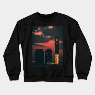 sunset cloudy orange sky Crewneck Sweatshirt